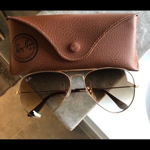 Ray-Ban Aviators 58mm Arista / Crystal Brown